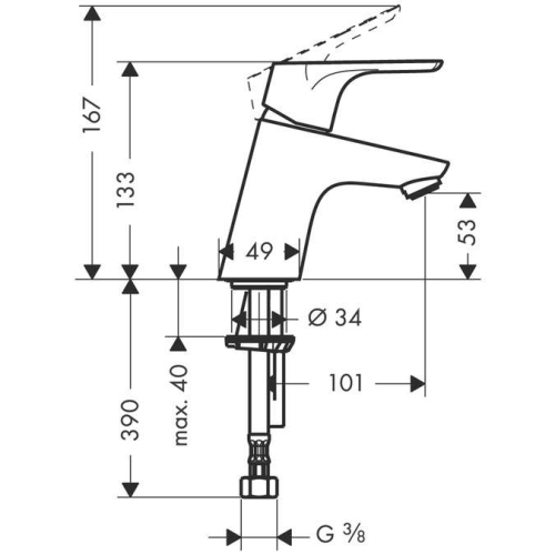 Focus e2 bat. Umywalkowa Hansgrohe