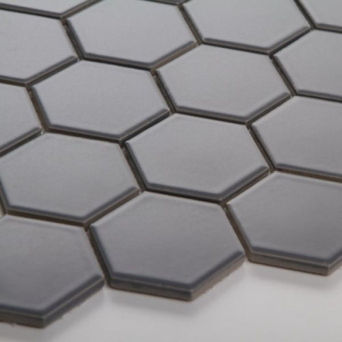 Hexagon duży ciemno szary mat  28,2x27,1 Raw Decor
