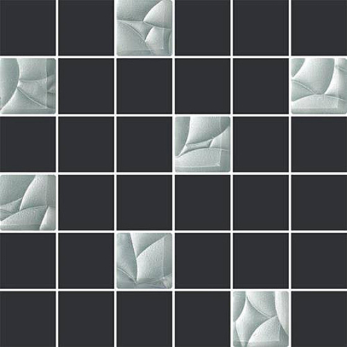 Esten Grafit/silver mozaika szklana 29,8x29,8 kostka 4,8 x4,8 Paradyż