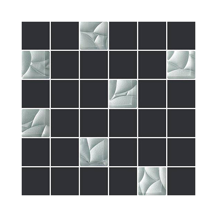 Esten Grafit/silver mozaika szklana 29,8x29,8 kostka 4,8 x4,8 Paradyż