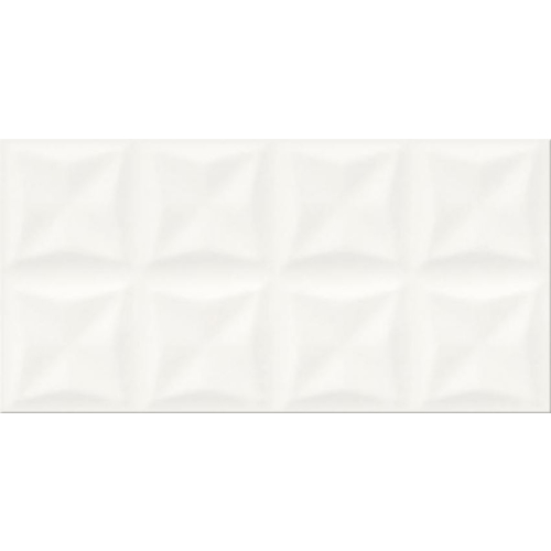 Origami White Glossy Str. glazura biały połysk struktura 29,7x60 Opoczno