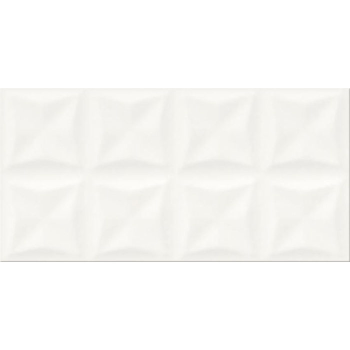 Origami White Glossy Str. glazura biały połysk struktura 29,7x60 Opoczno