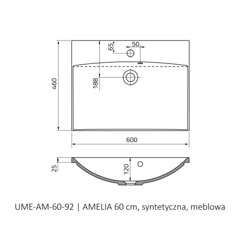 Amelia 60 cm konglomerat Oristo