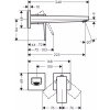 Metropol bateria umywalkowa el.zewn. Hansgrohe