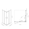 Breda kabina prysznicowa 90x90 cm kwadratowa czarny mat Oltens