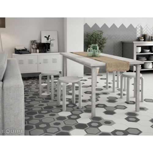 Hexatile cement black 17,5x20 Equpie