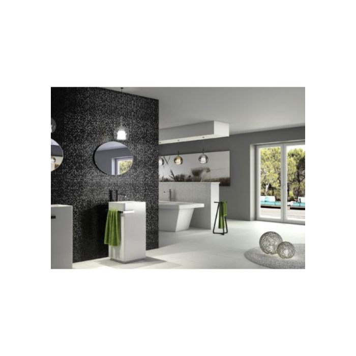 Destil Negro glazura czarna połysk 30x90 Saloni
