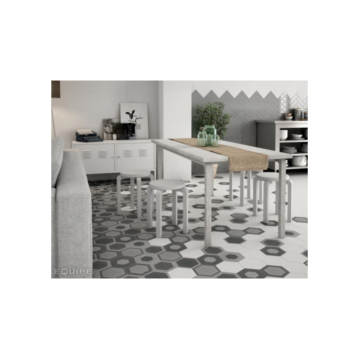 Hexatile cement black 17,5x20 Equpie
